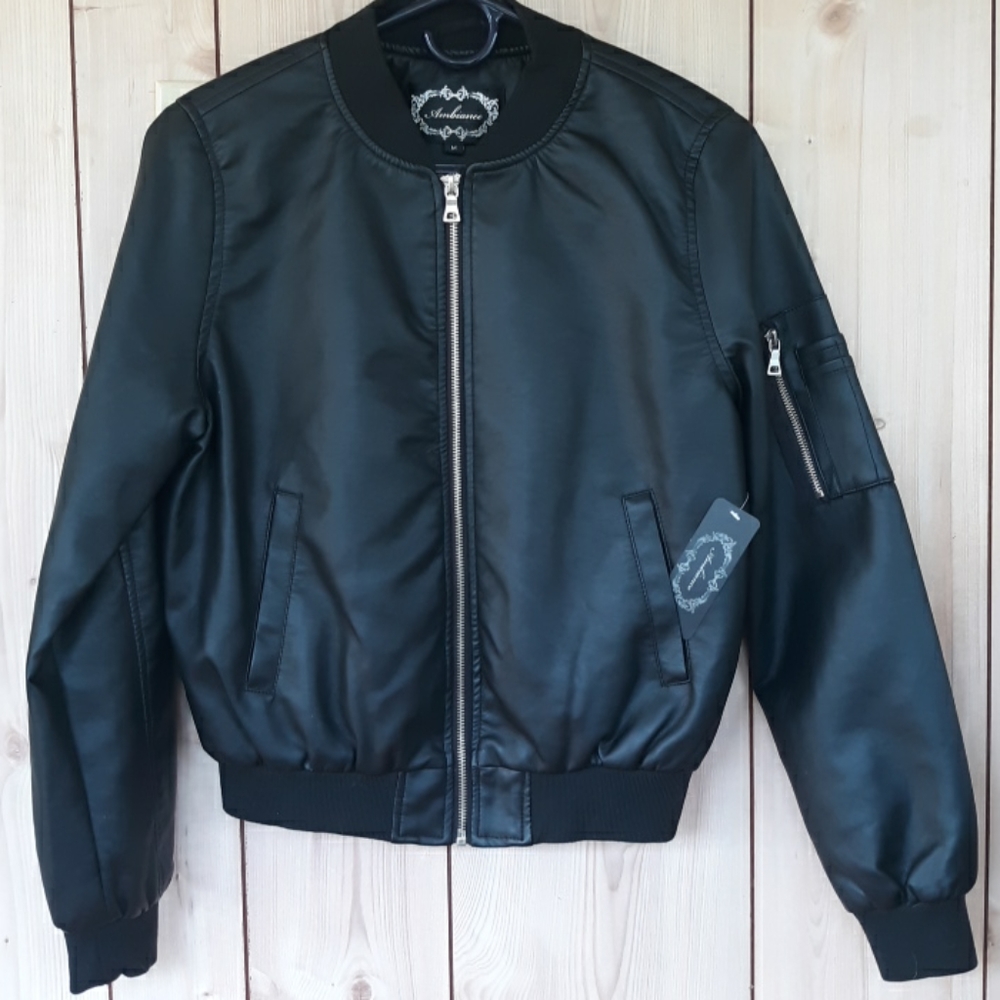 Black Faux Leather Jacket